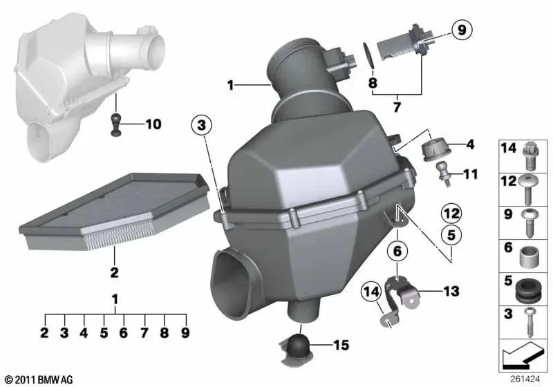 BMW F06 F10 F12 F13 Emme Susturucusu Braketi 51718048828