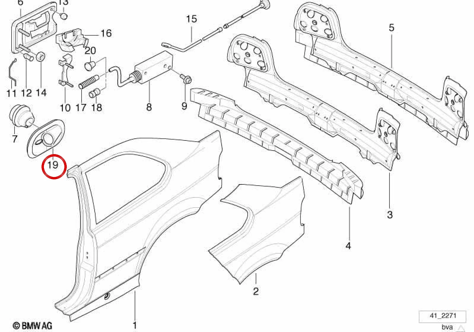 BMW 3 Serisi E36 Alt Lastik Körük 51718189890