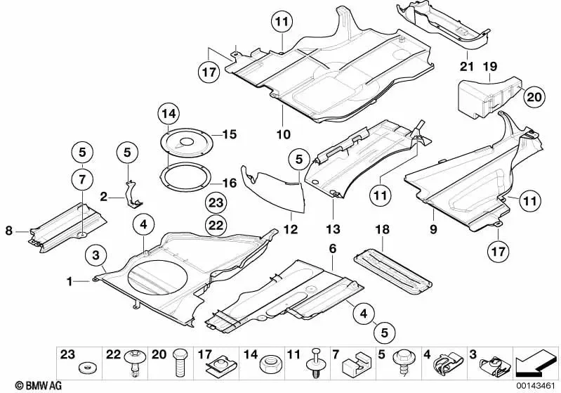 BMW 3 Serisi E46 Orta Alt Gövde Kaplaması 51718193815