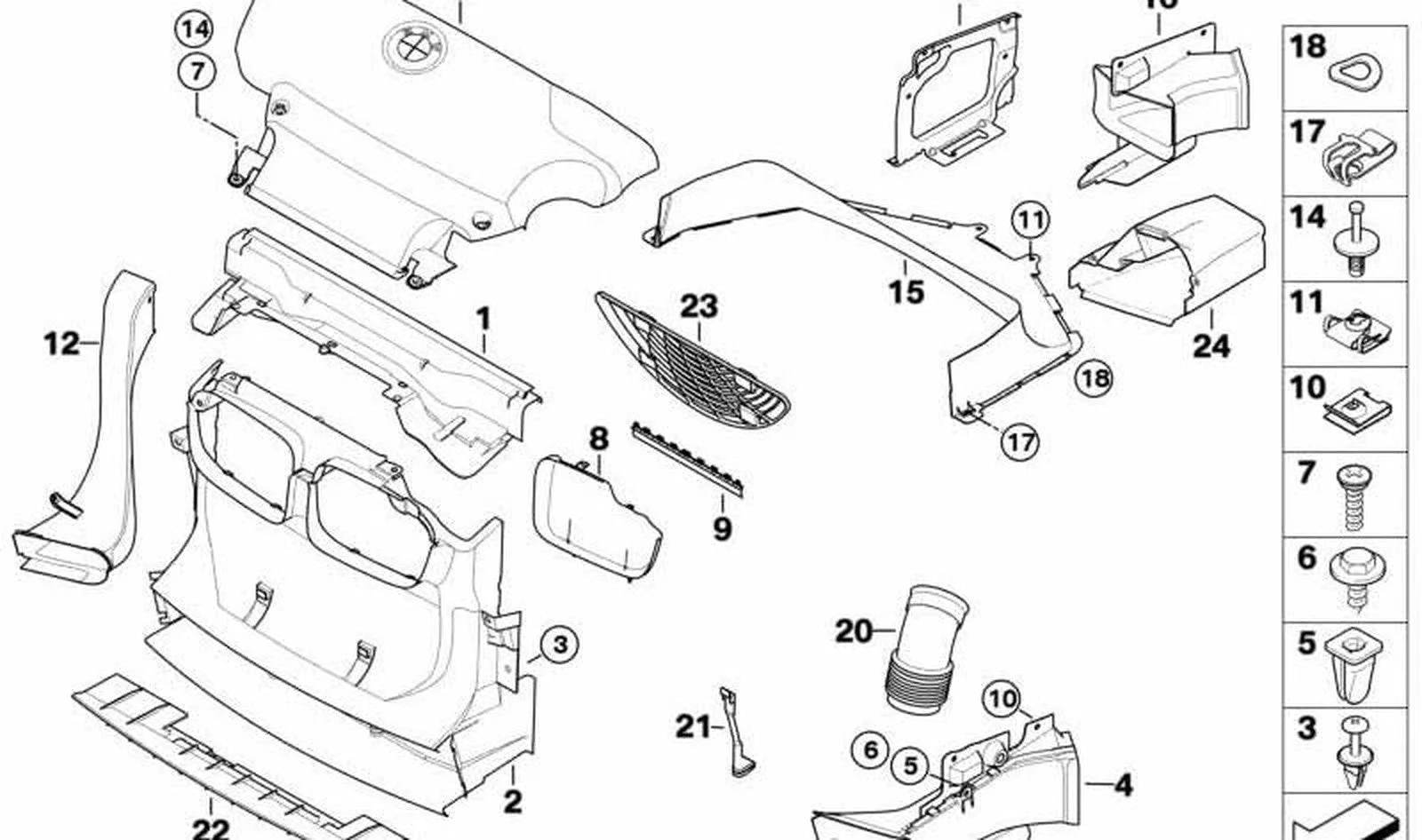 BMW 3 Serisi E46 Ön Sol Fren Soğutma Kanalı 51718253753