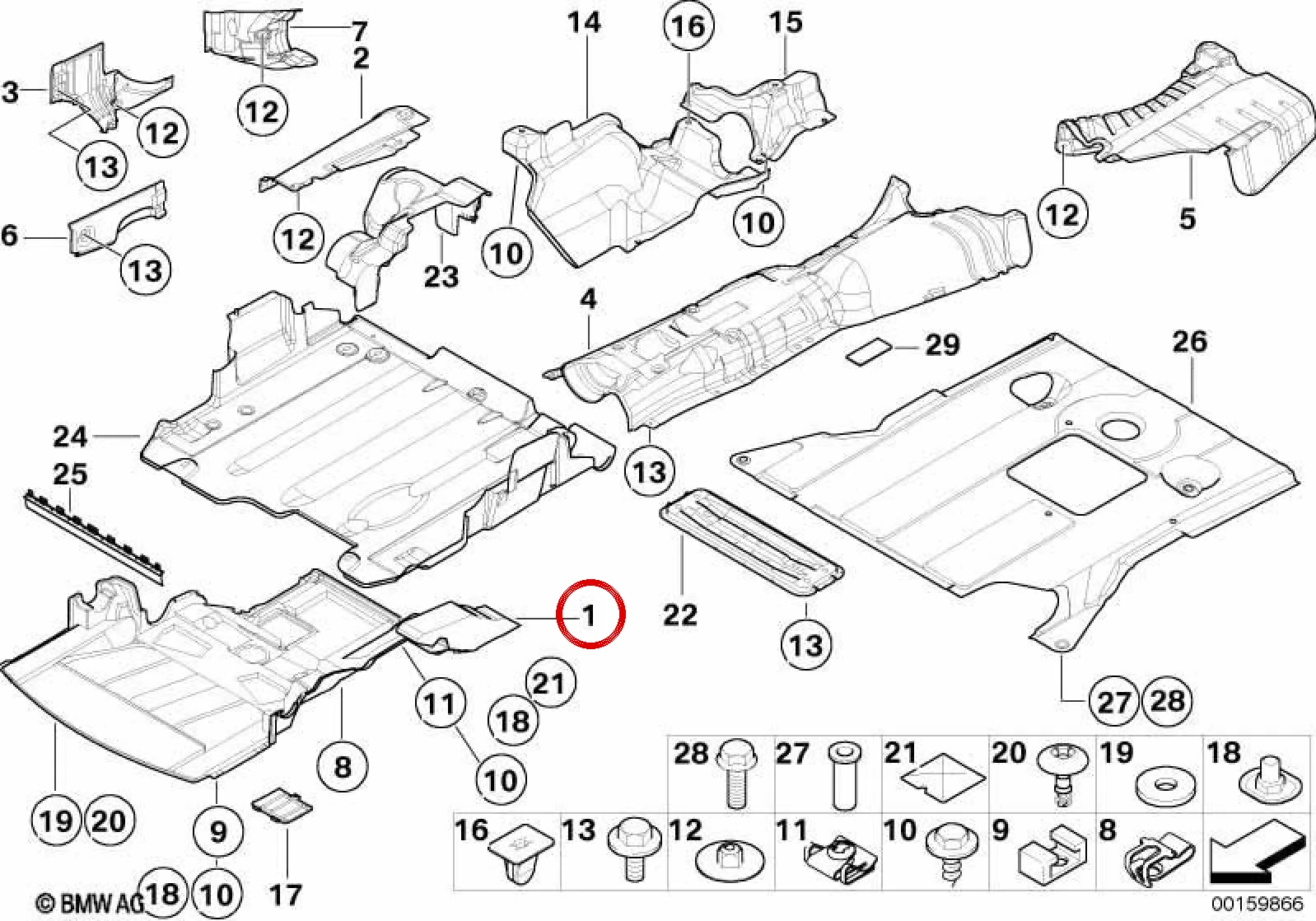 BMW 3 Serisi E46 Ön Motor Alt Kapağı 51718265983