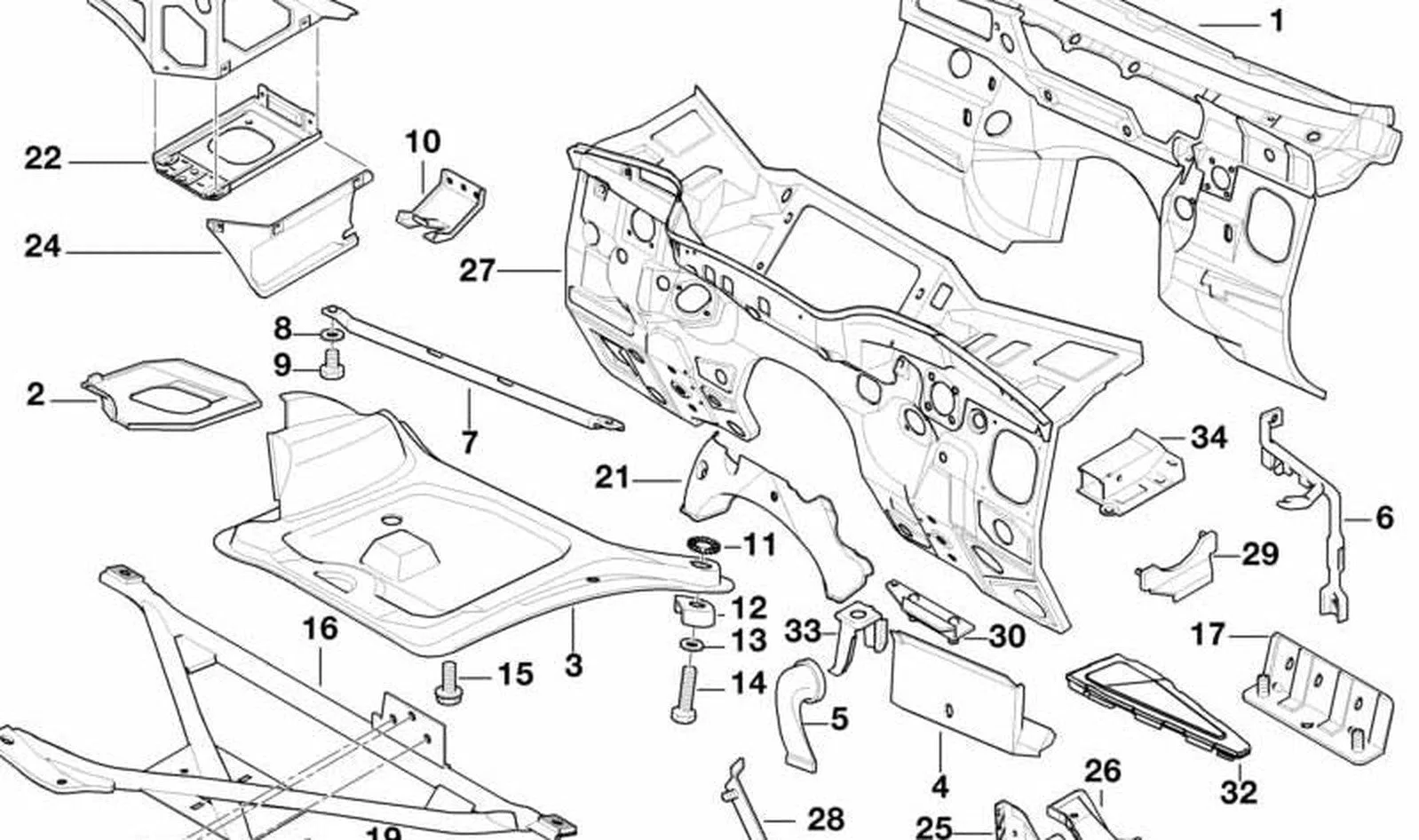 BMW 3 Serisi E36 Akü Üst Kapatma Paneli 51718397994