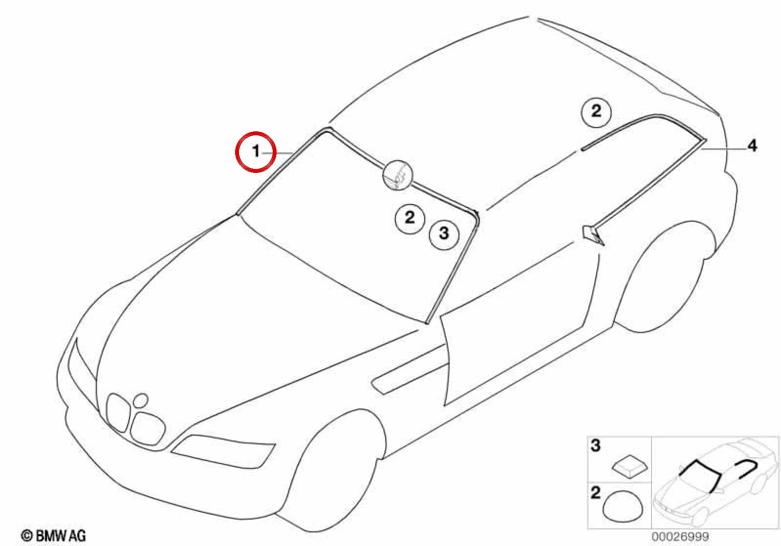 BMW 3 Serisi E36 Ön Cam Contası 51718399109