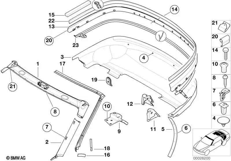 BMW 3 Serisi E36 Sağ Braket Kapağı 51718400702