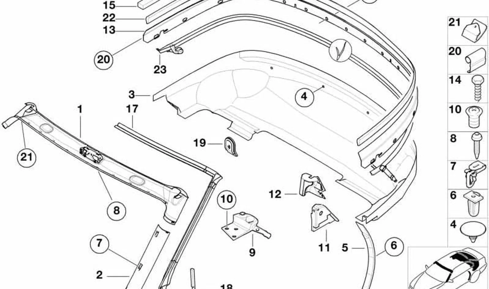 BMW 3 Serisi E36 Sol Braket Kapağı 51718407205