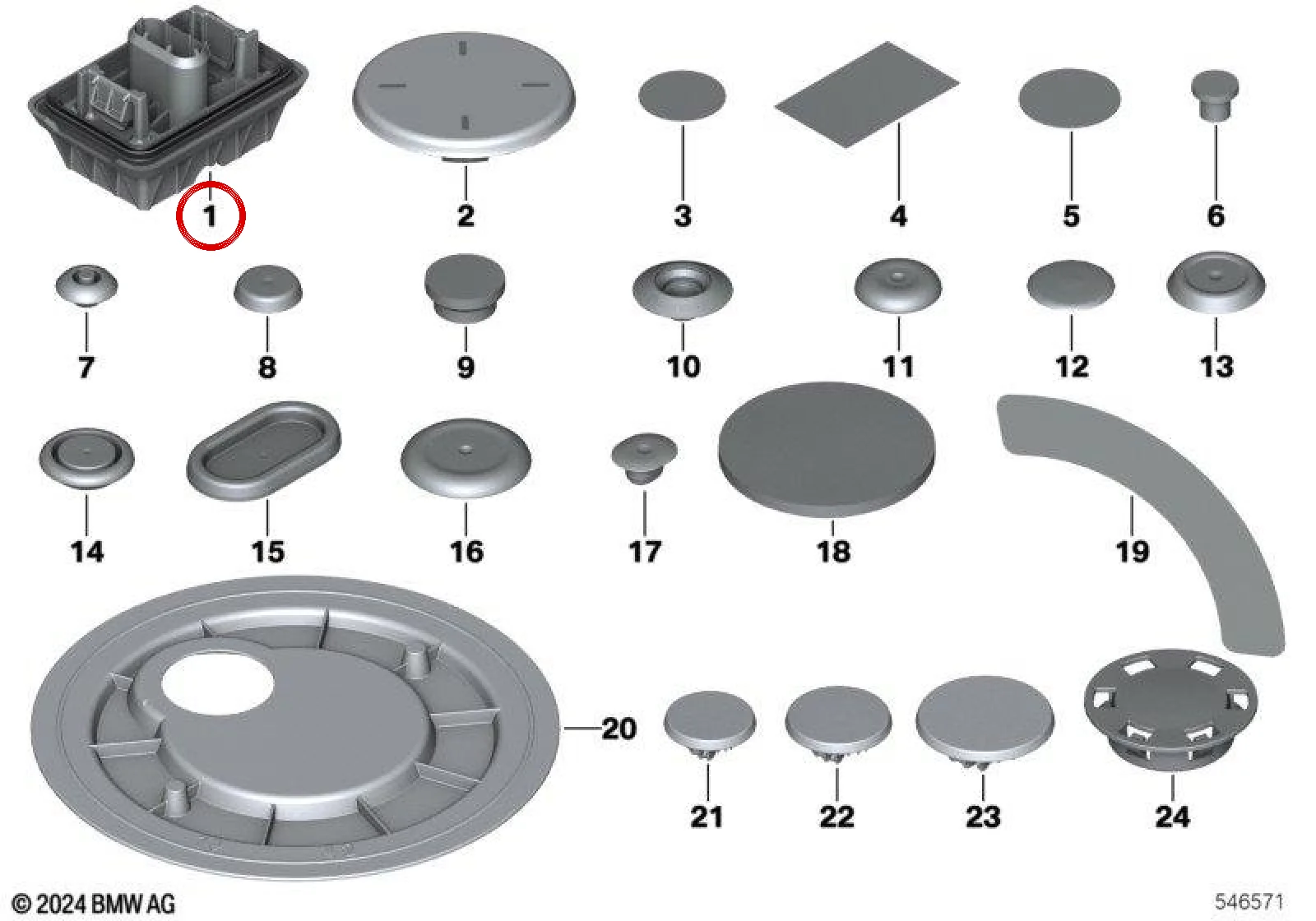 BMW F20 F21 F22 F23… Kriko Destek Takozu 51719622340