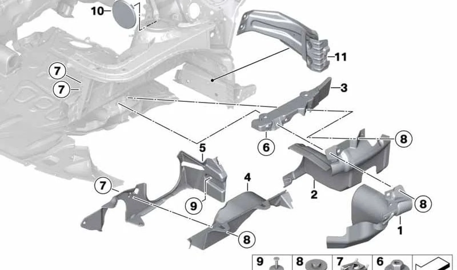 BMW F30 F31 F32 F33… Sol Üst Direksiyon Kutusu Kapağı 51757274855
