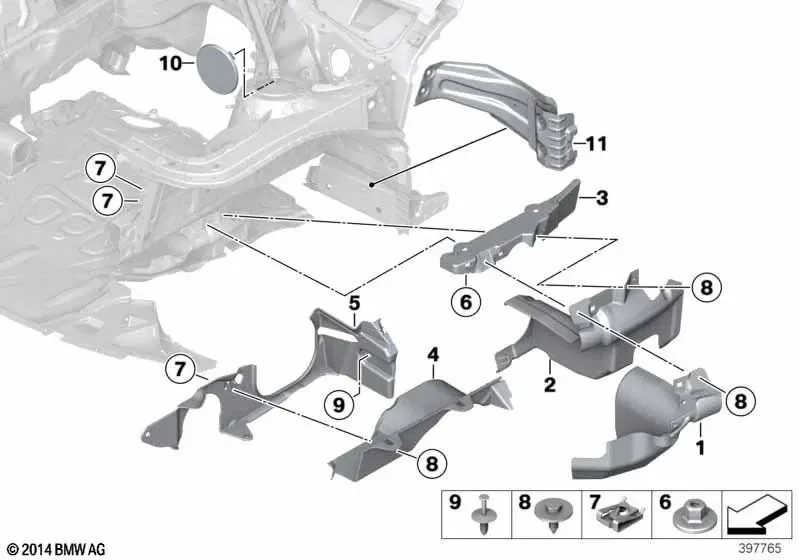 BMW F30 F31 F32 F33… Sağ Üst Direksiyon Kutusu Kapağı 51757274856