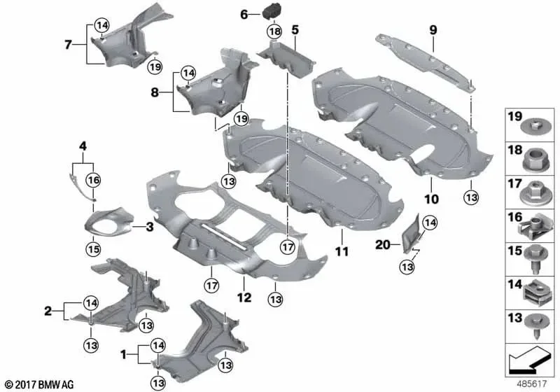 BMW 5 Serisi F90 Arka Tampon Difüzörü 51758060097
