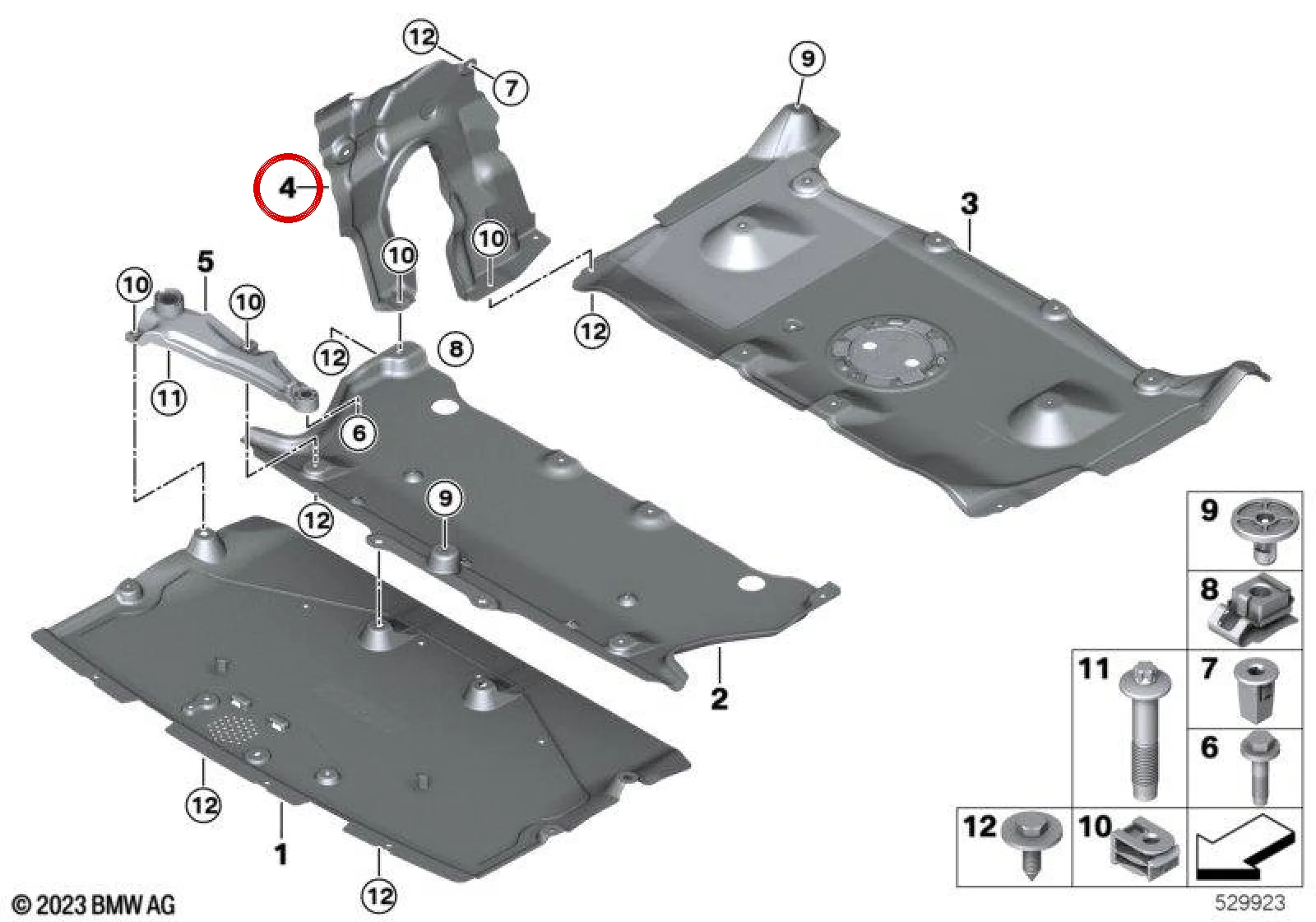BMW G60 G70 Ön Sağ Direksiyon Kapağı 51759498322