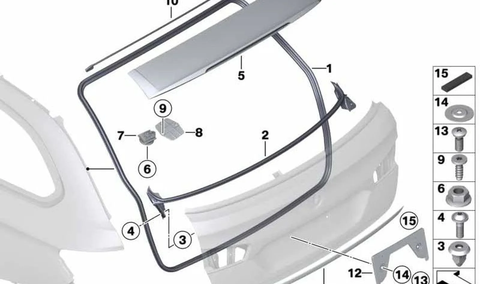 BMW 5 Serisi F11 Arka Cam Fitili 51767206557