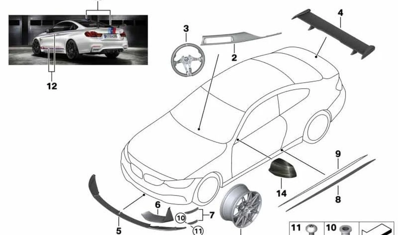 BMW 4 Serisi F83 Sol Karbon Marşpiyel Kaplaması 51777993029