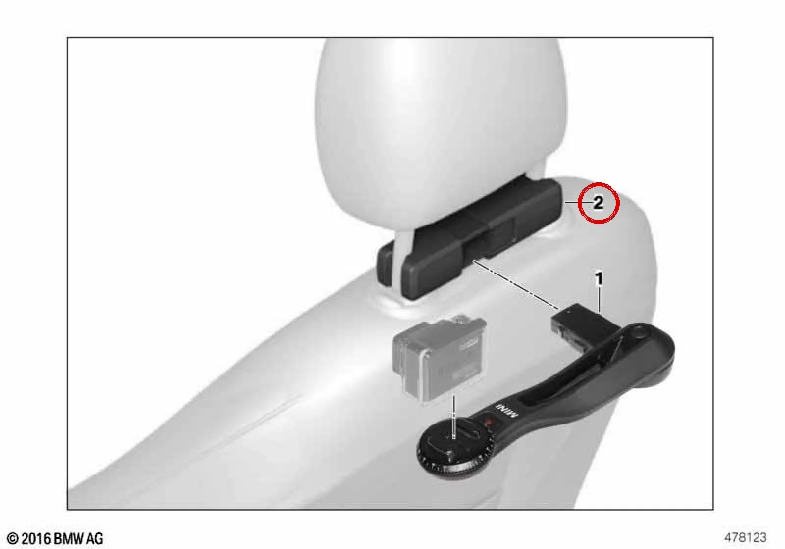 BMW R50 R52 R53 R55… Travel & Comfort Sol Ana Tutucu 51952354325