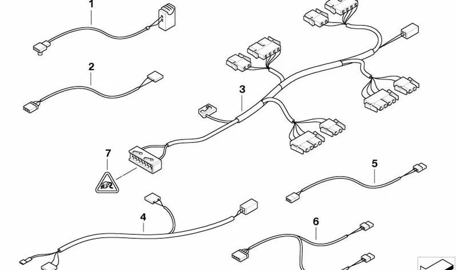 BMW 3 Serisi E46 Koltuk Ve Bel Desteği Kablo Demeti 52102695401