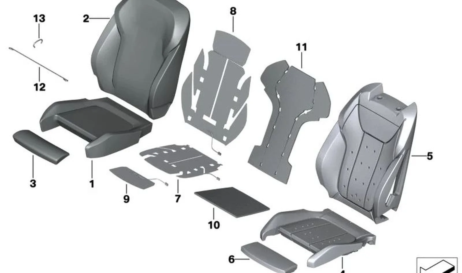 BMW F97 F98 G01 G20… Spor Ön Koltuk Süngeri 52106994374
