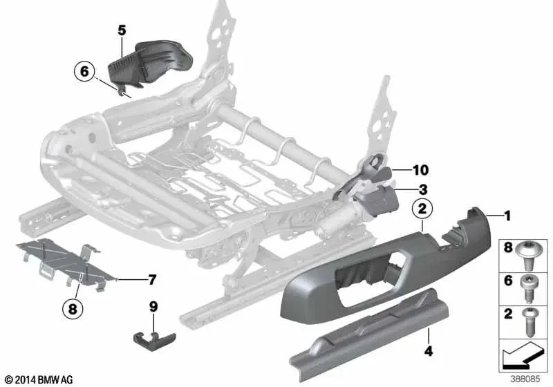 BMW F20 F21 F25 F26… Sol Koltuk Kumanda Mekanizması Braketi 52107240225