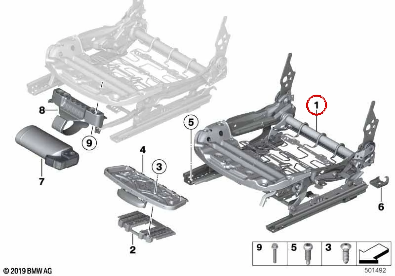 BMW F20 F30 F31 F34… Sağ Spor Koltuk Ayar Mekanizması 52107243526