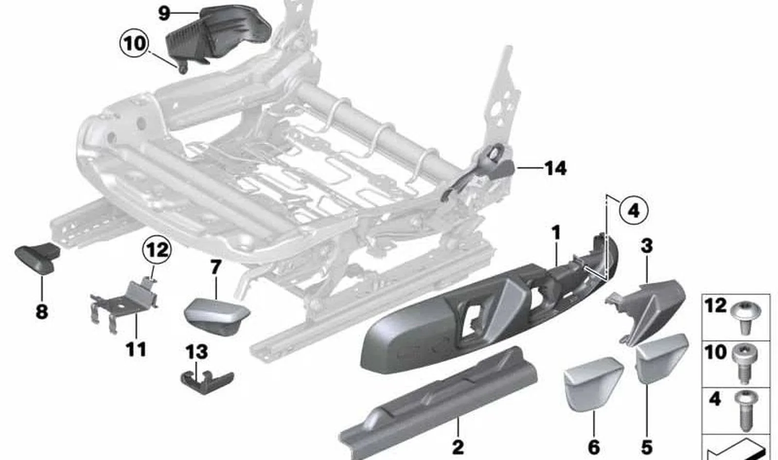 BMW F30 F31 F34 F35… Sol Koltuk Mafsal Koruma Kapağı 52107401081