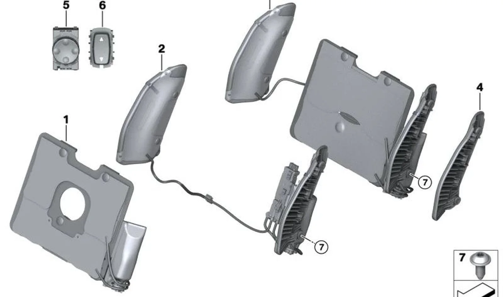 BMW G01 G02 G08 G14… Ön Koltuk Sağ Taşıyıcı Plakası 52107468674