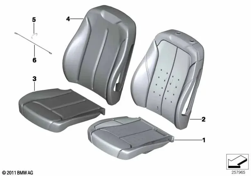 BMW F21 F22 F23 F32 Temel Koltuk Sol Sırtlık Kumaş Kılıfı 52107475391