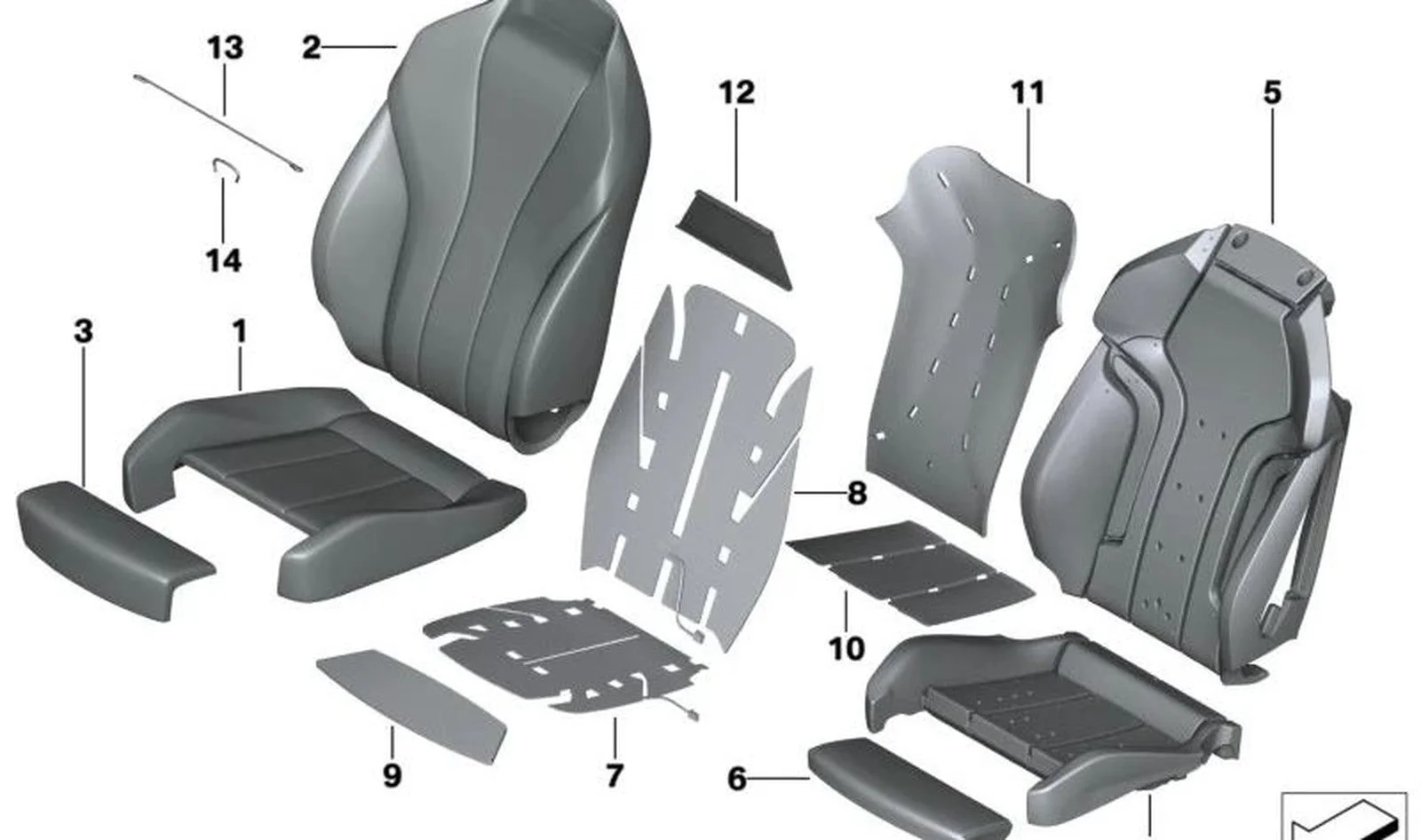 BMW F91 F92 F93 F97… Spor Koltuk Sol Sırtlık Süngeri 52108094817