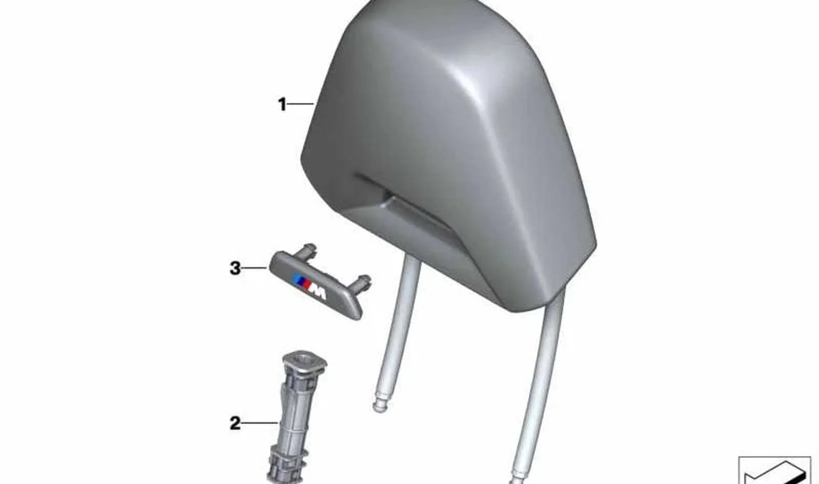 BMW G01 G02 G14 G15… Koltuk M Amblemi 52108098996
