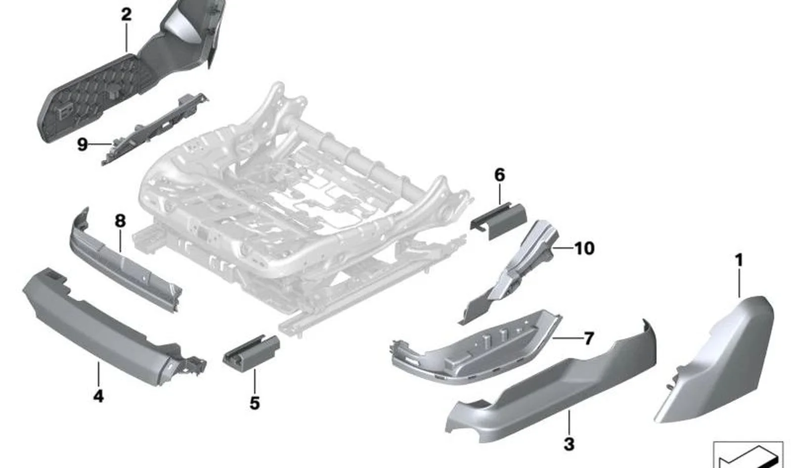 BMW F20 F21 F22 F23… Ön Sol Koltuk Rayı Kapağı 52109109959