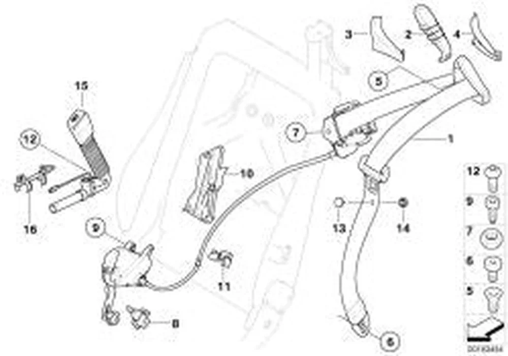 BMW 3 Serisi E46 E93 Sağ Emniyet Kemeri Bağlantı Mekanizması 52109113982