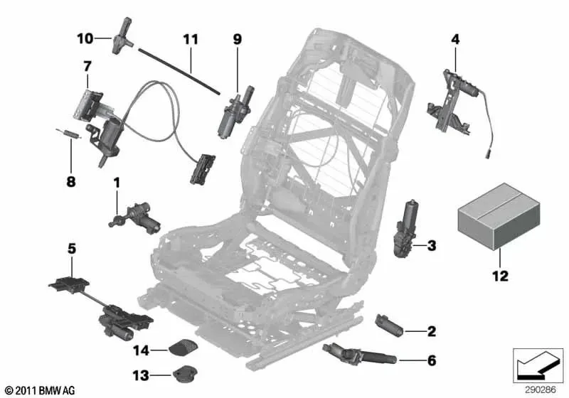 BMW F01 F02 F04 F07… Sol Koltuk Eğim Ayar Tahriki 52109168759