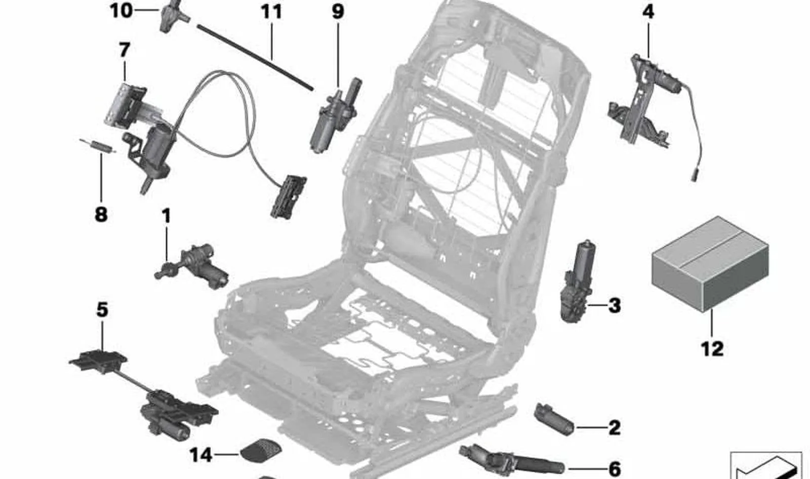 BMW F01 F02 F04 F07… Sağ Ön Koltuk Eğim Ayar Motoru 52109168760