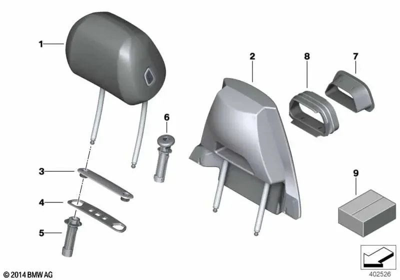 BMW F01 F02 F07 F10… Arka Koltuk Baş Dayamağı 52109175455