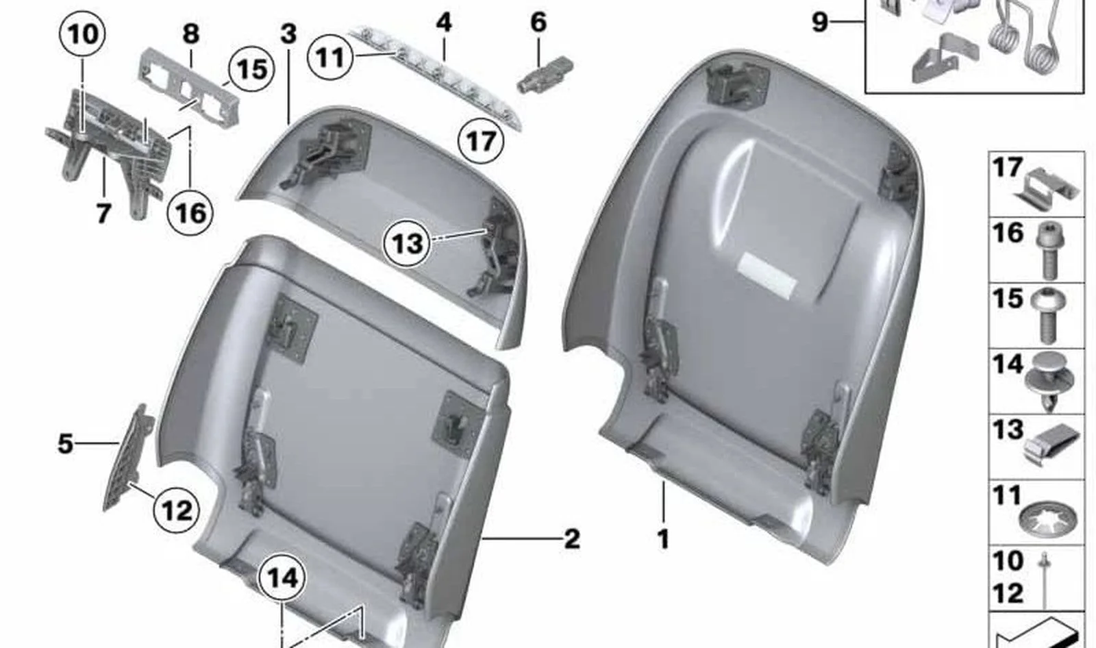 BMW F01 F02 F04 F18 Ön Koltuk LED Aydınlatma Parçası 52109180206