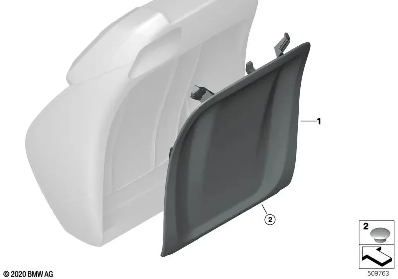 BMW G22 G23 G42 Bej Koltuk Sırt Arka Paneli 52109475887