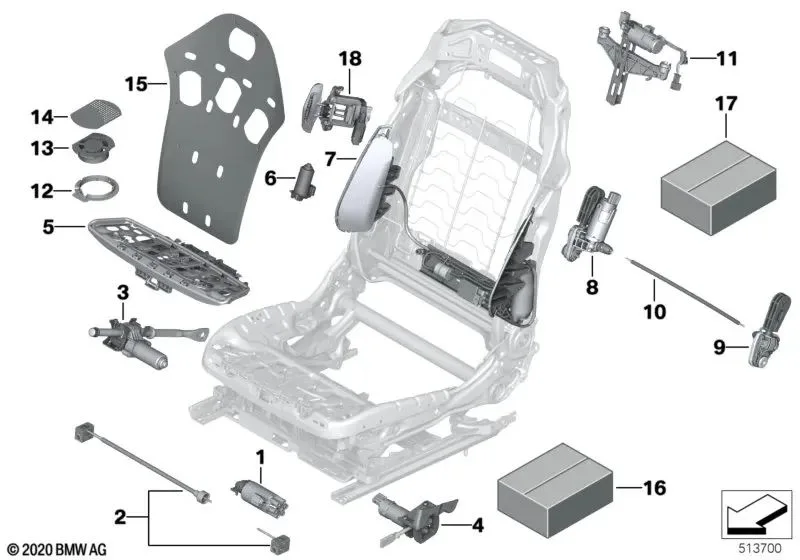 BMW G05 G06 G07 G22… Koltuk Havalandırma Fanı 52109490352