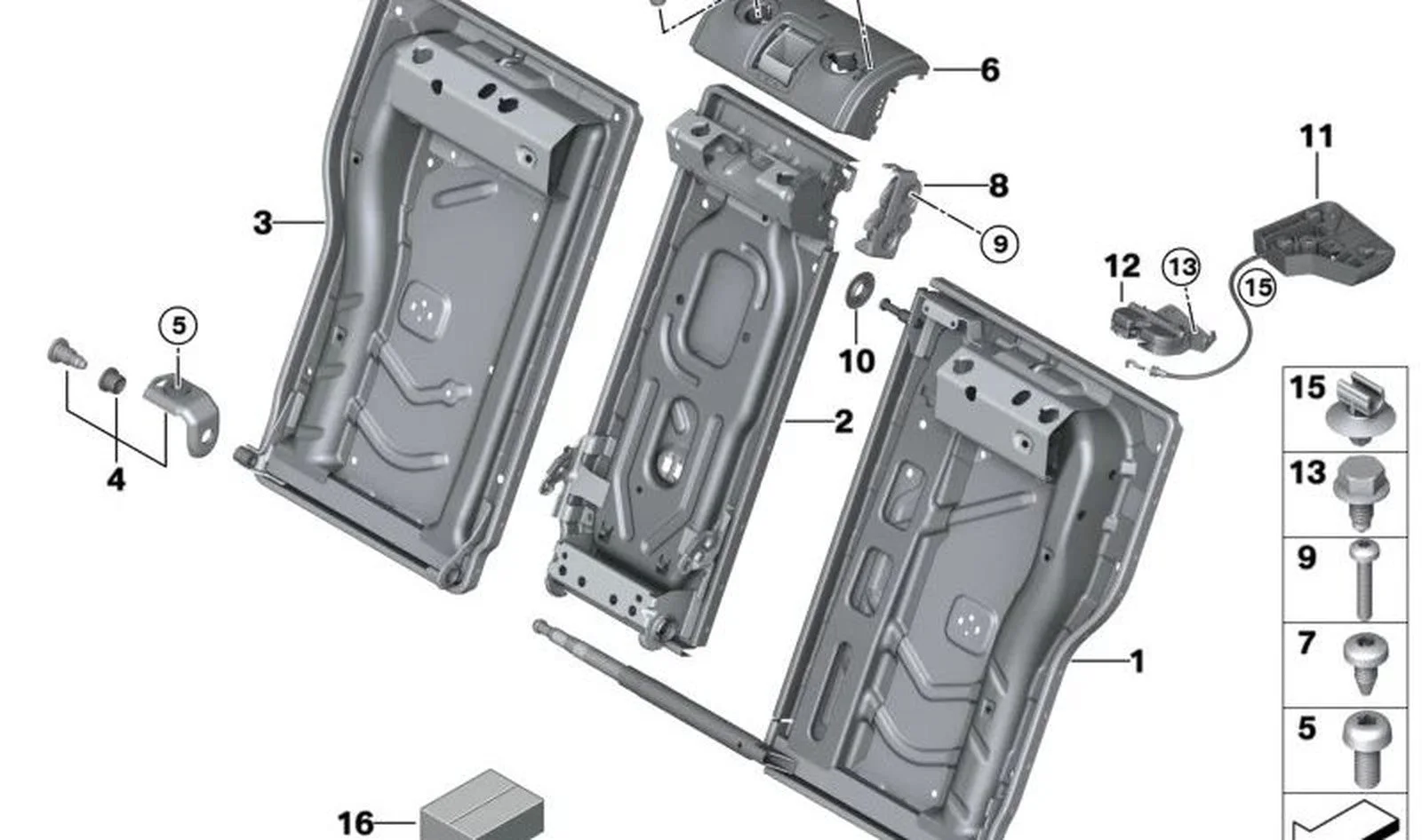 BMW F22 F32 F36 Arka Koltuk Kör Tapası 52207274640