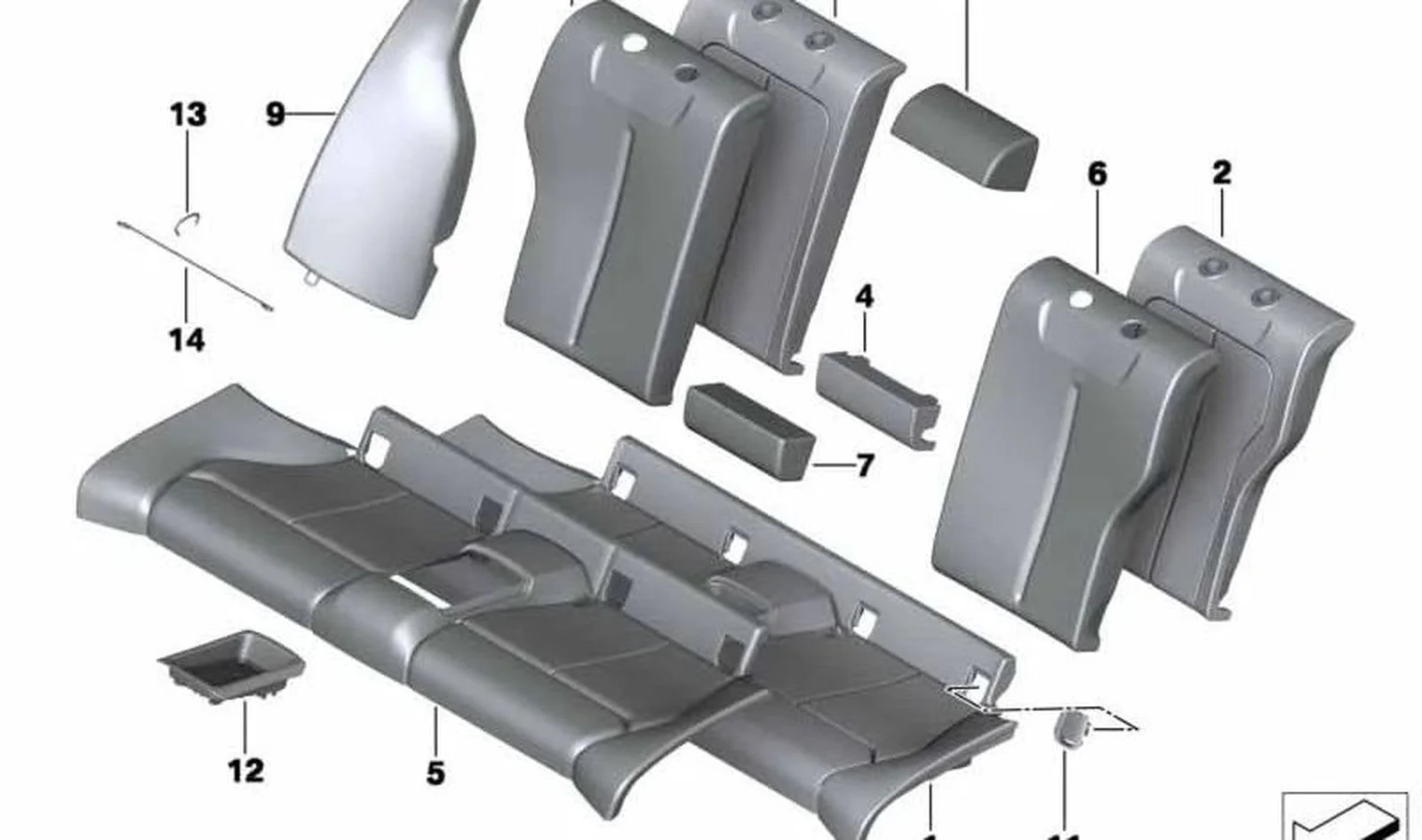 BMW F21 F22 F32 Açık Krem Saklama Tablası 52207334340