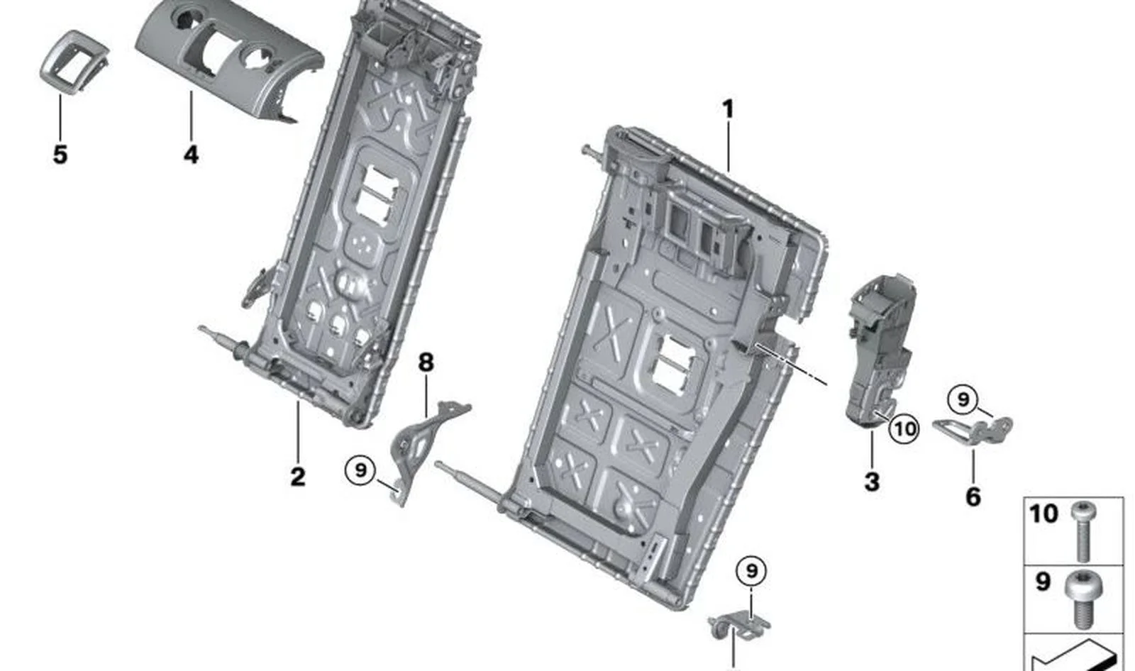 BMW G01 G02 G08 G20… Arka Koltuk Orta Trim Kapağı Bej 52207479142