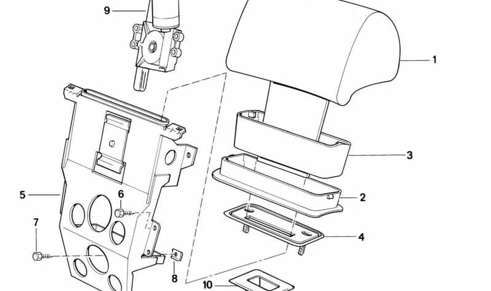 BMW E32 E34 Arka Koltuk Kapağı Gümüş Gri 52208116400