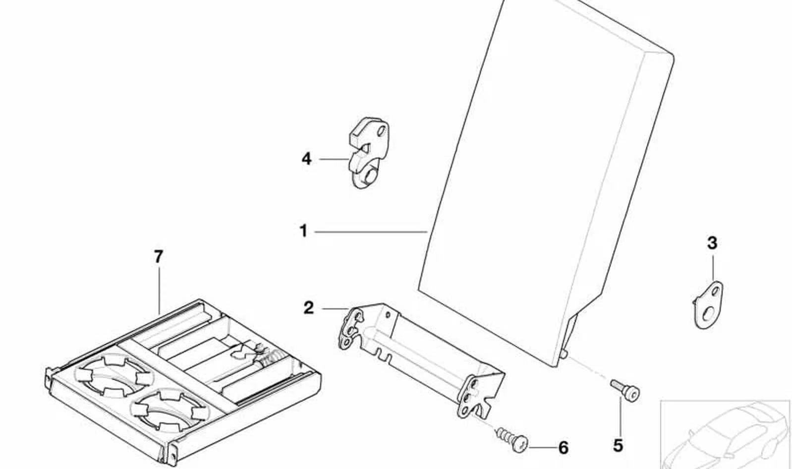 BMW E39 E46 E53 Arka Orta Kol Dayama Braketi 52208176213
