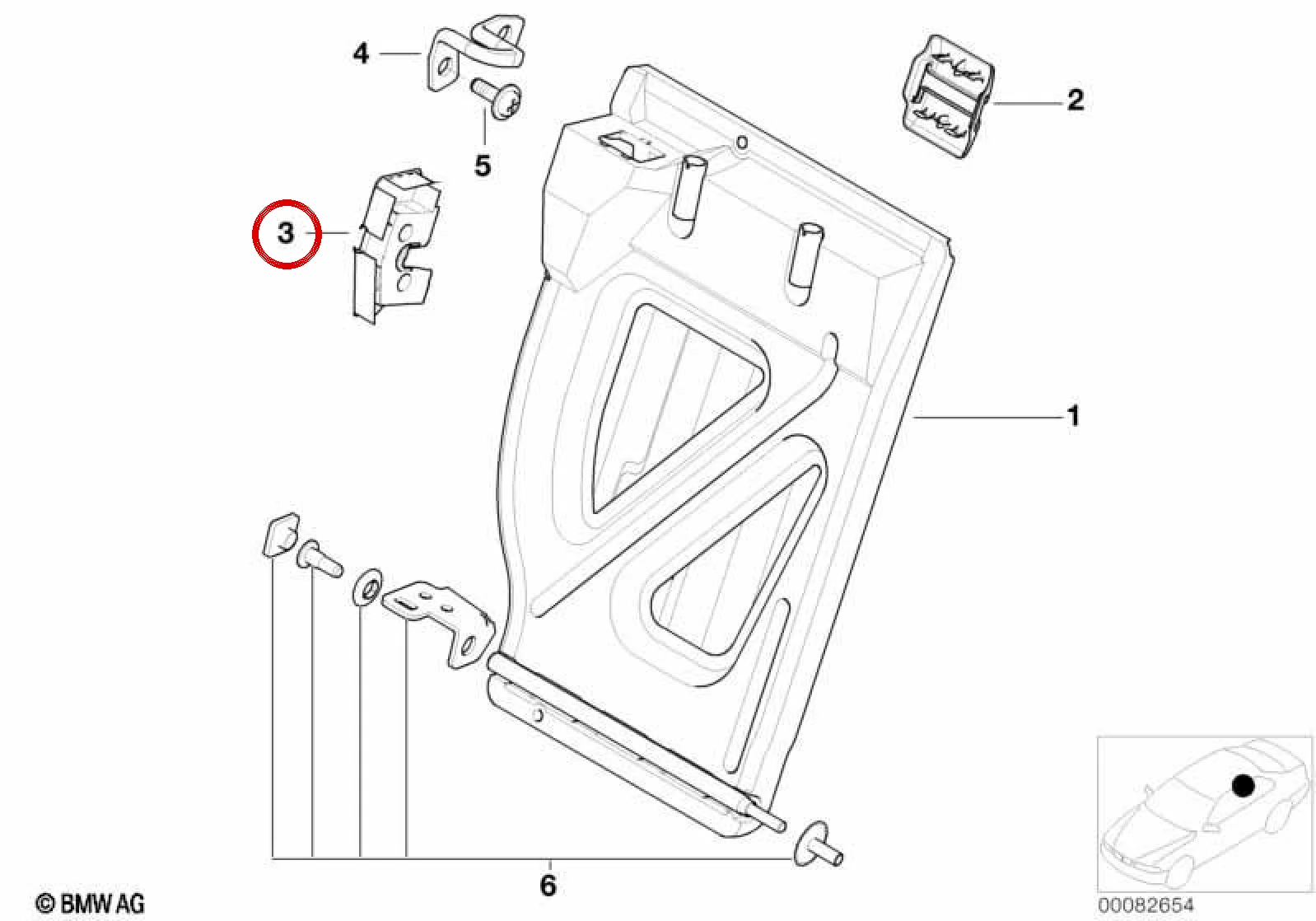 BMW E46 E83 Arka Sağ Kilit Mekanizması 52208267020