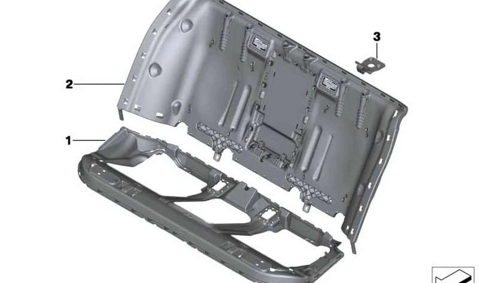 BMW 5 Serisi F10 F18 Arka Koltuk Sırtlık Taşıyıcısı 52209162835