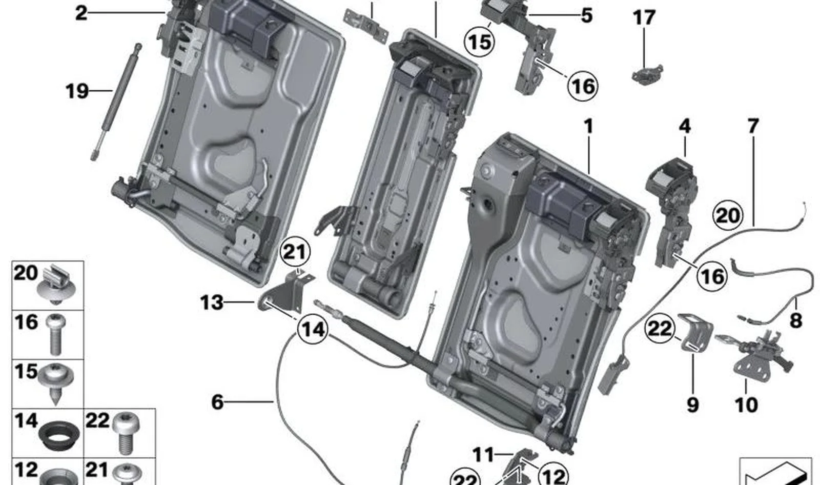 BMW 5 Serisi F11 Arka Koltuk Orta Destek Parçası 52209162946