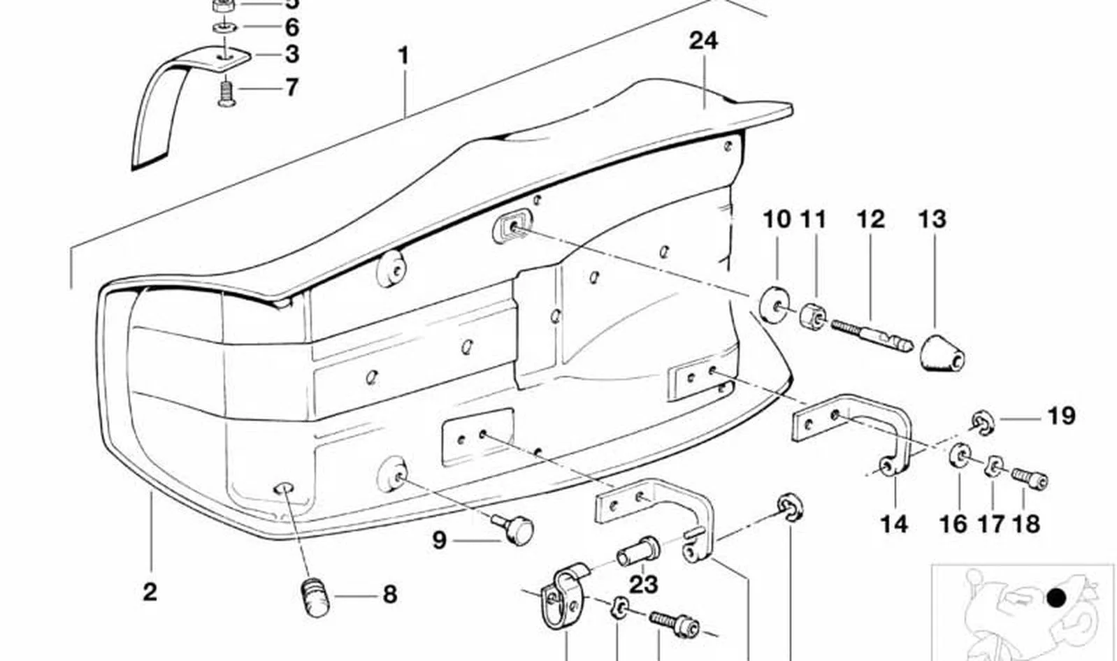 BMW E32 E34 E36 E38… Arka Lastik Dayama Takozu 52531456214