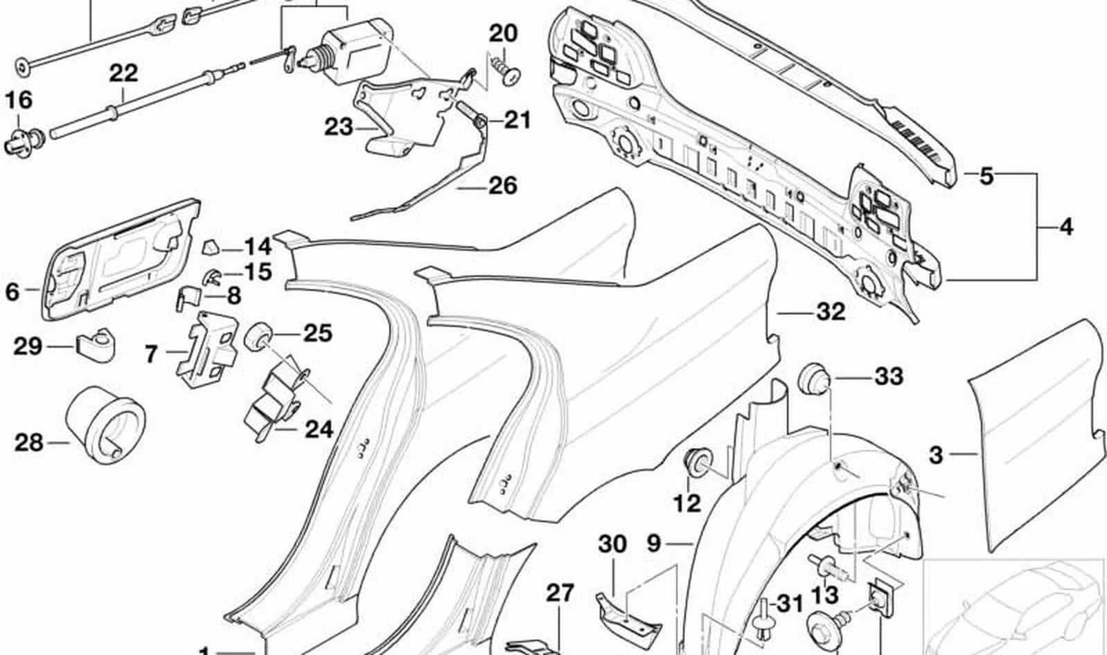 BMW 5 Serisi E39 Torx Başlı Cıvata M5x10 54128132329