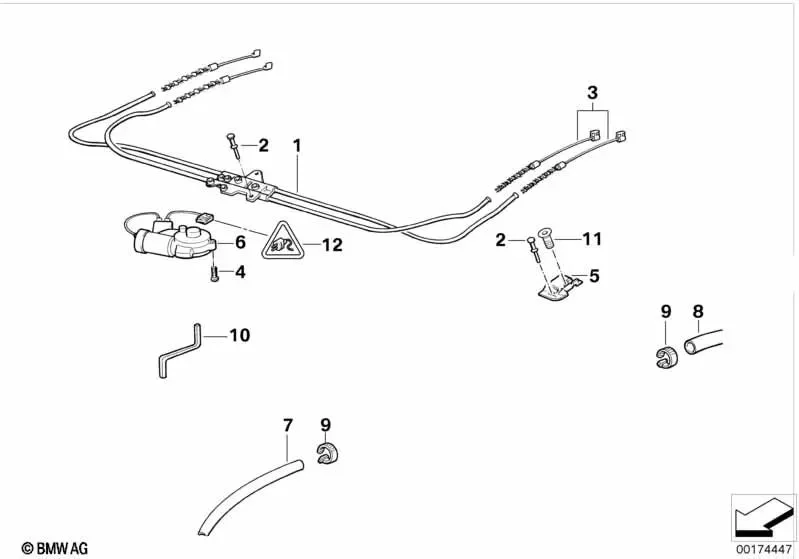 BMW 3 Serisi E36 Sürgülü Tavan Su Tahliye Hortumu 54128187425