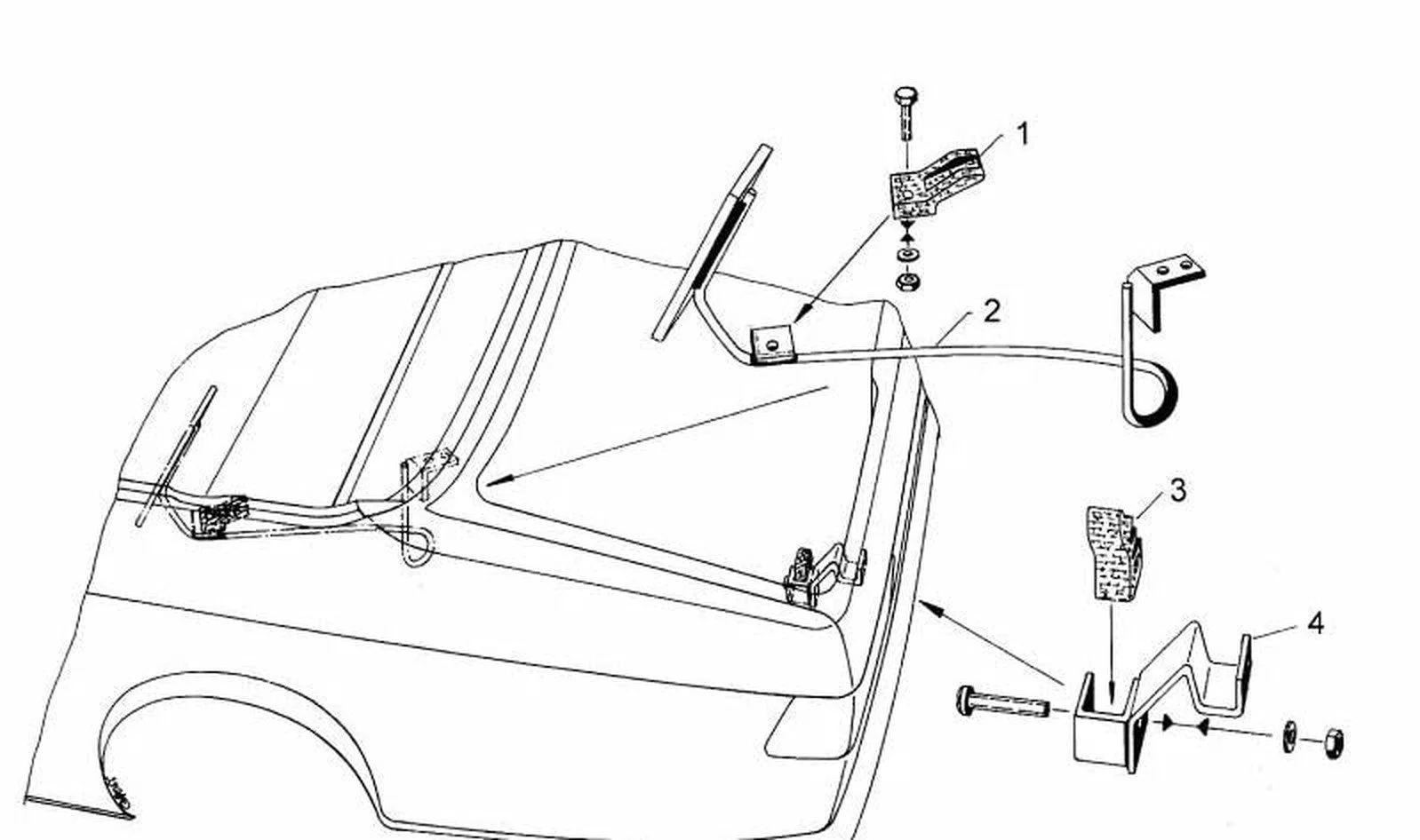 BMW 3 Serisi E21 Açılır Tavan Tutucu Braketi 54210006046
