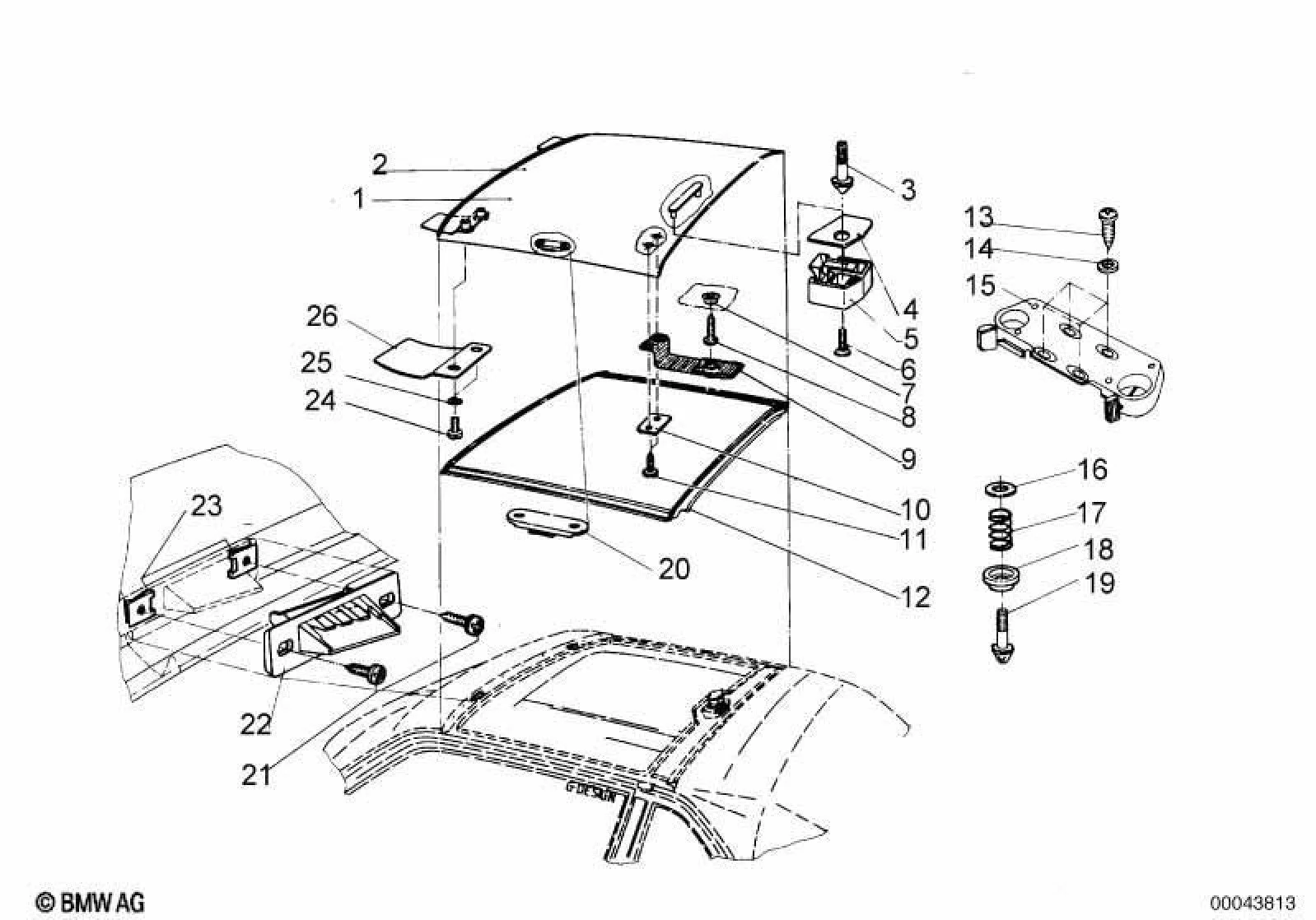 BMW 3 Serisi E30 Tavan Takviye Sacı 54210006340