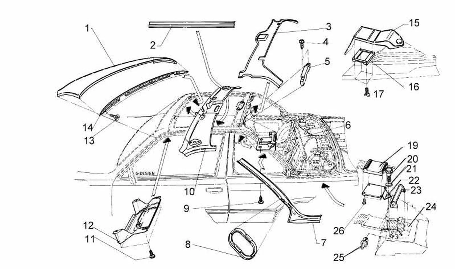 BMW 3 Serisi E30 Mavi Tekstil Bölme Örtüsü 54210006399