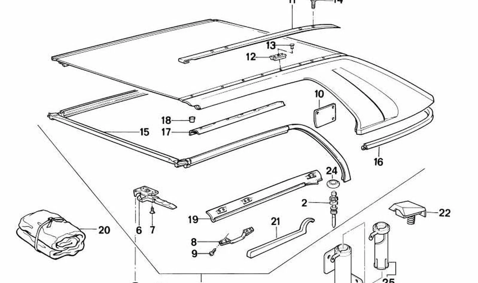 BMW 3 Serisi E30 Hardtop Bağlantı Kılavuzu 54211953046
