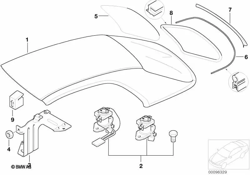 BMW 3 Serisi E46 Hardtop Destek Bloğu 54217025697